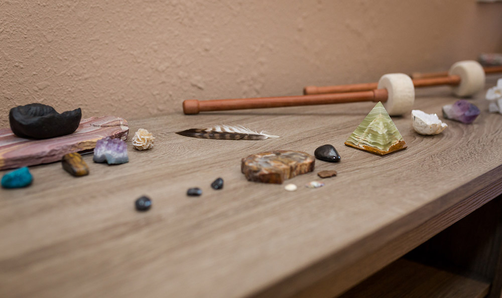 Row of Crystals and Mallets